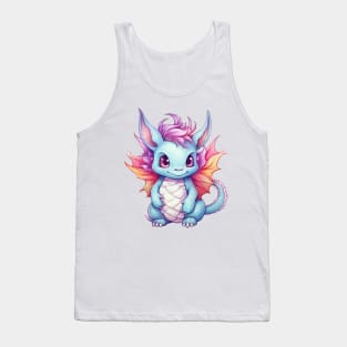 Kawaii Dragon Drawing Tank Top